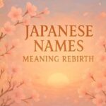 Japanese Names Meaning Rebirth